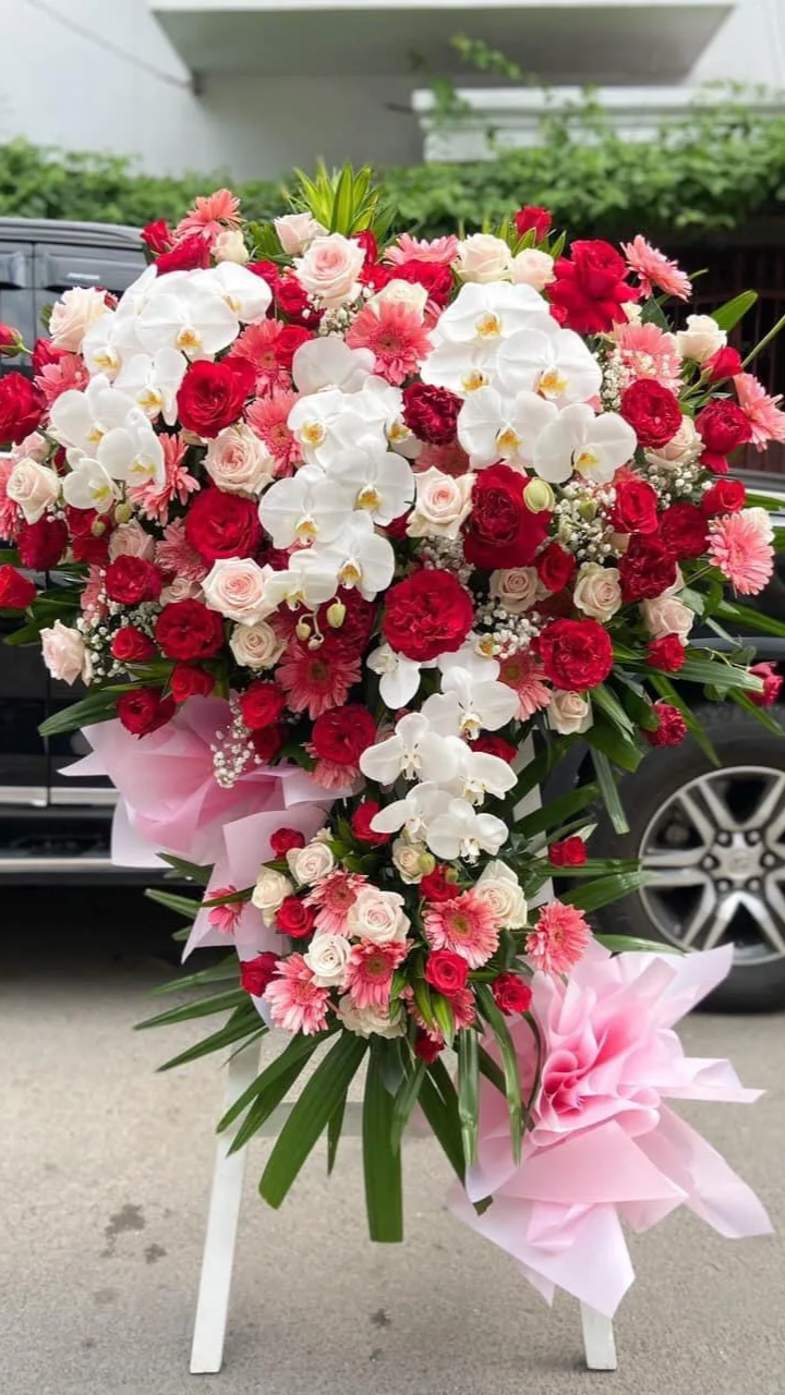 Lẵng hoa khai trương sang trọng