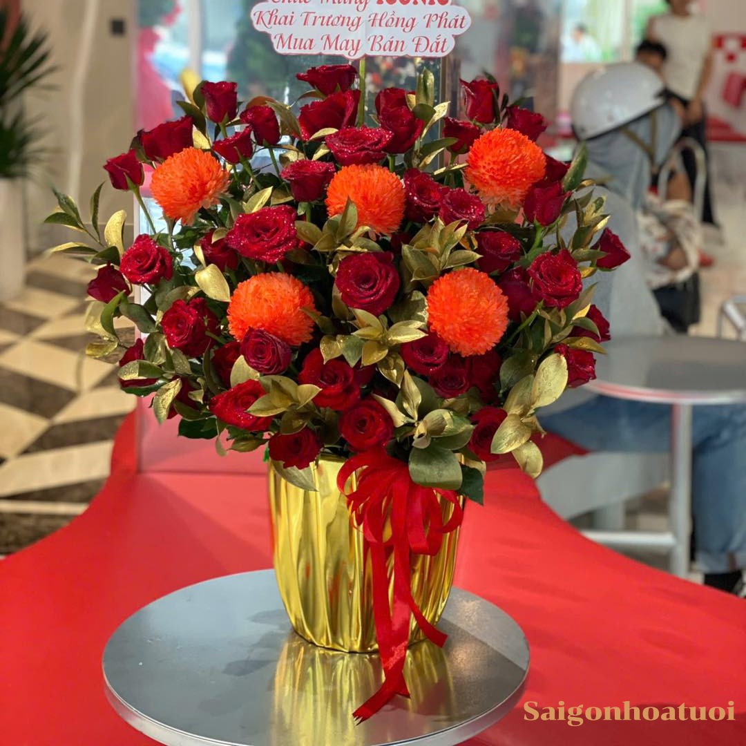 Giỏ hoa chúc mừng khai trương