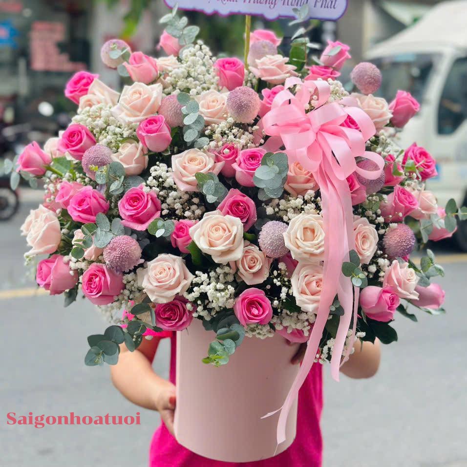 Giỏ hoa chúc mừng