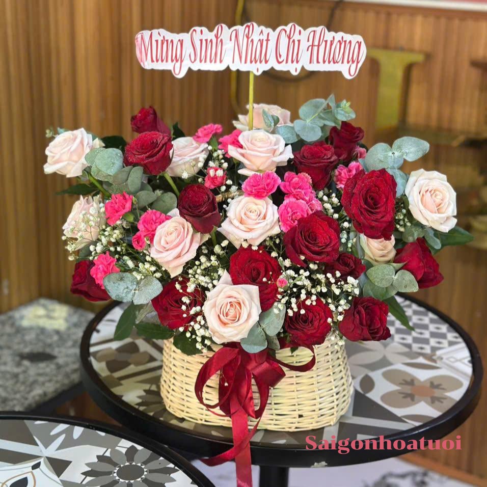 Giỏ hoa chúc mừng sinh nhật