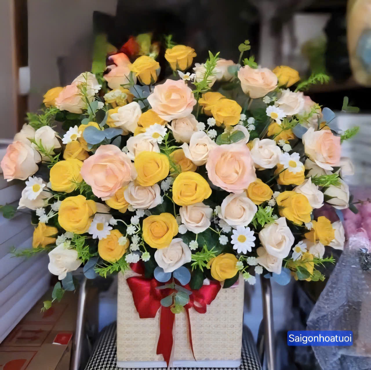 Giỏ hoa chúc mừng hội nghị, chúc mừng khai trương, chúc mừng sinh nhật