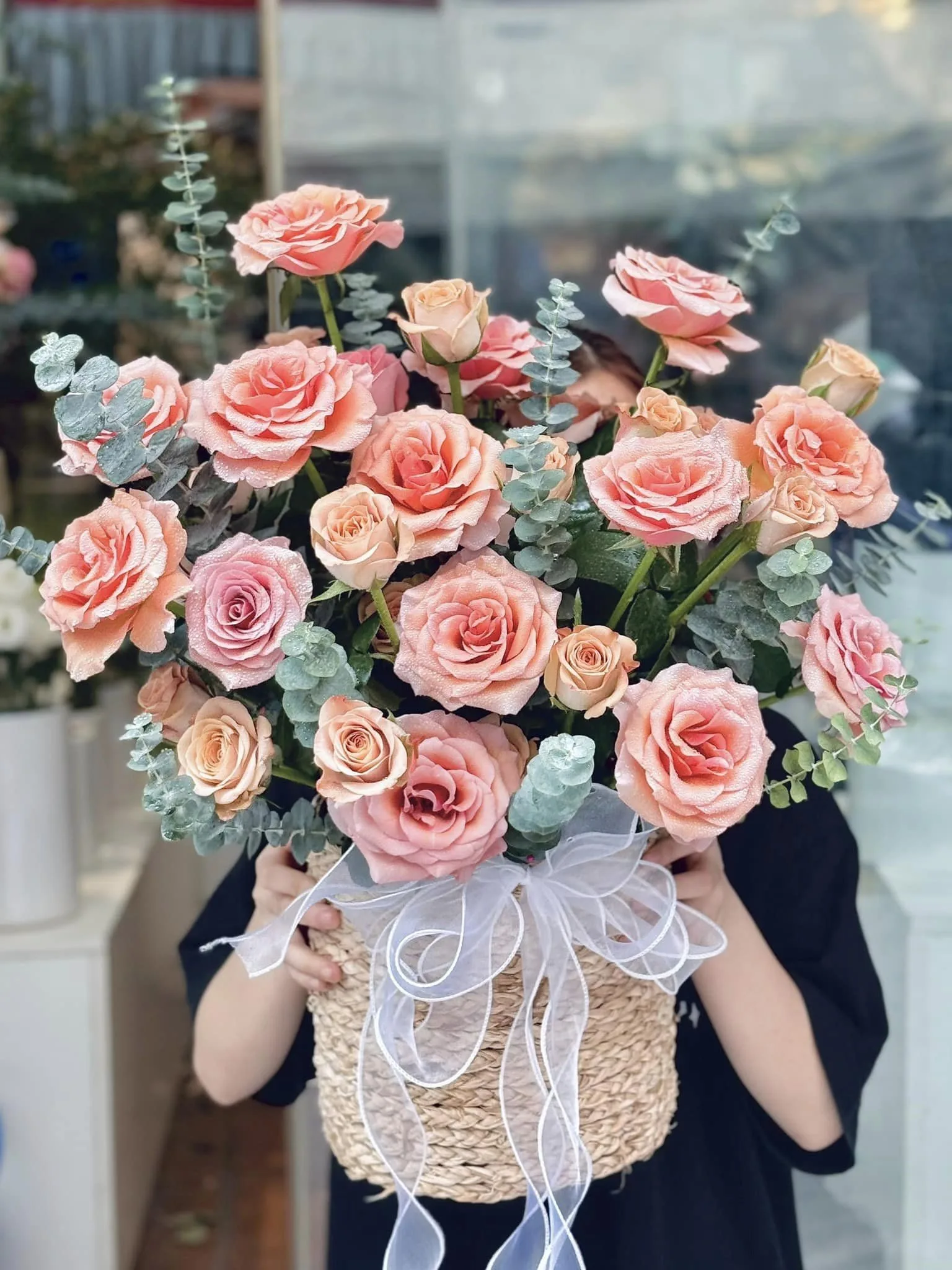 Giỏ hoa đẹp HG010